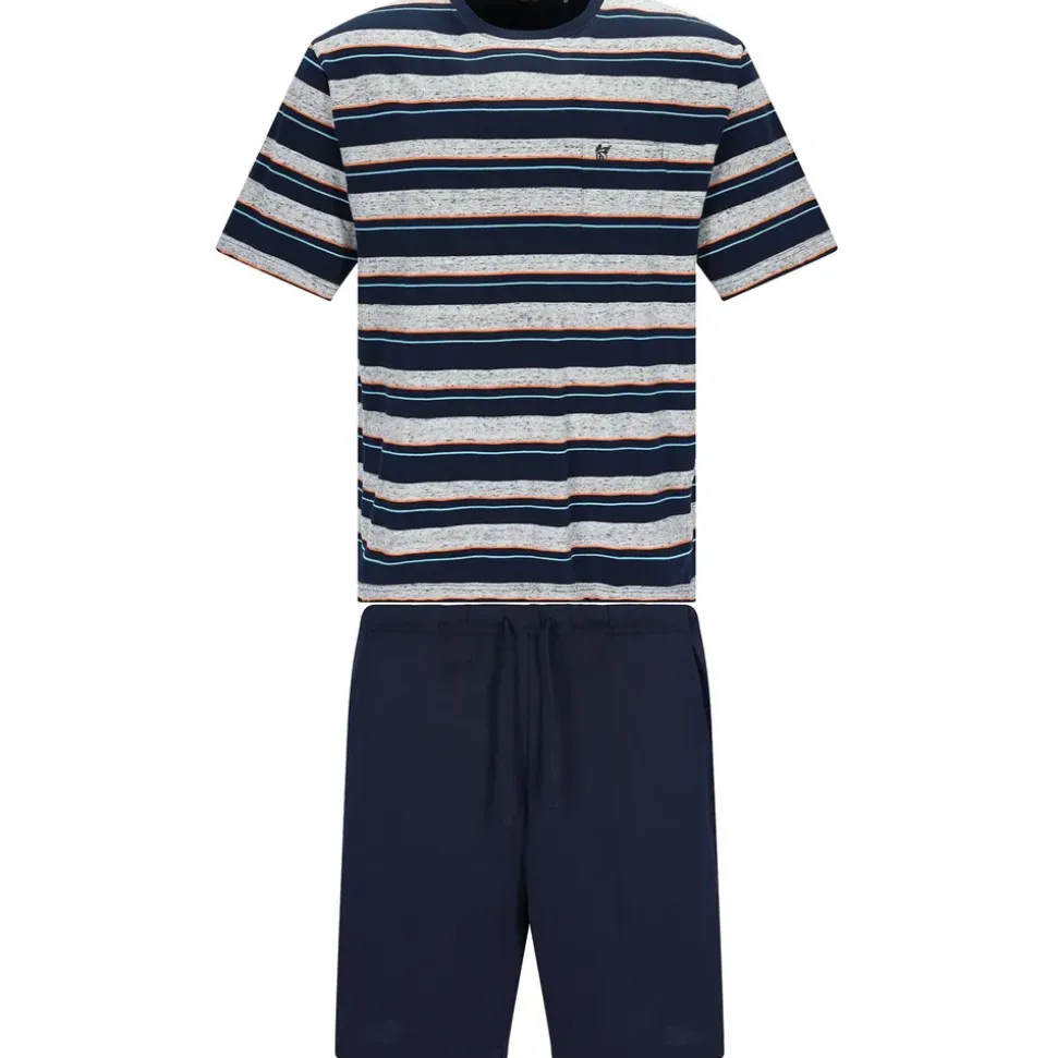 HAJO Pyjama Klima-Light Blau/Grau M