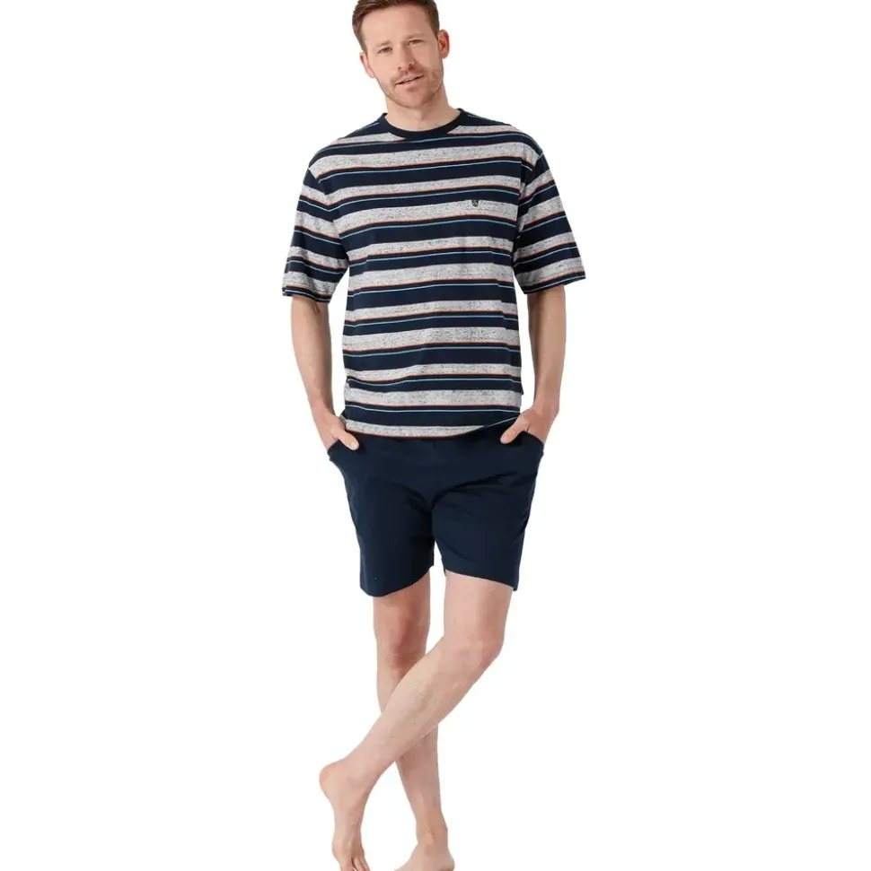 HAJO Pyjama Klima-Light Blau/Grau M
