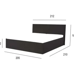 Halmon Schlafkomfort Betten Gent 200 x 200 cm Schwarz