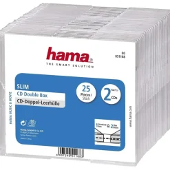 Hama CD Hülle 00051168 2 CDs/DVDs/Blu-rays Transparent Polystyrol 25St.