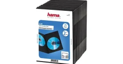 Hama DVD-Doppel-Leerhülle Slim für 2 DVDs schwarz (Packung mit 25)