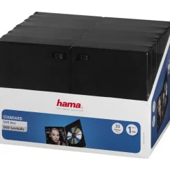 Hama DVD-Leerhülle mit Folie schwarz (Packung mit 30)