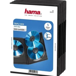 Hama DVD Triple Box Slim Line 3-fach (5er-Pack)
