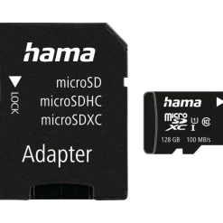 Hama microSDXC 128GB Class 10 UHS-I + SD-Adapter