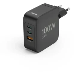 Hama USB Ladegerät 100W USB-C®, USB-C® Buchse (Power Delivery) Quick Charge 3.0, USB PD 3.0, Quick Charge 2.0 Schwarz GaN