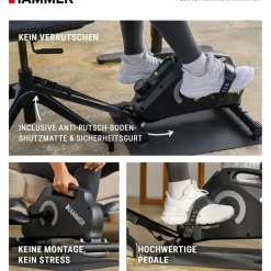 Hammer Pedaltrainer Magnet schwarz
