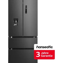 Hanseatic HFD18983DWDBI French Door (512 l, 1898 mm hoch, Schwarz)