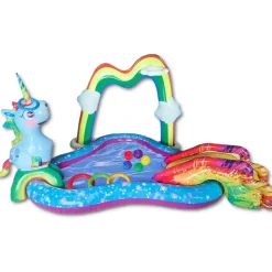 Happy People Playcenter Einhorn mit Rutsche 254 x 198 x 145 cm (77462)