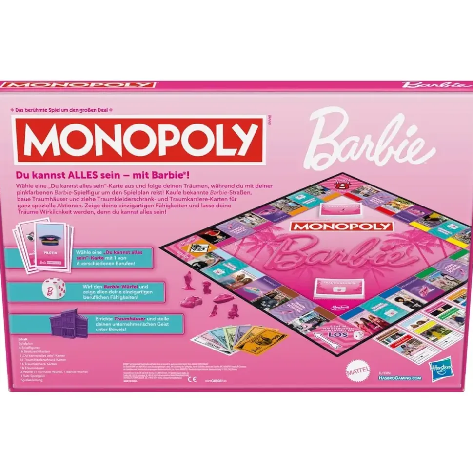 Hasbro Monopoly Barbie Edition deutsche Version