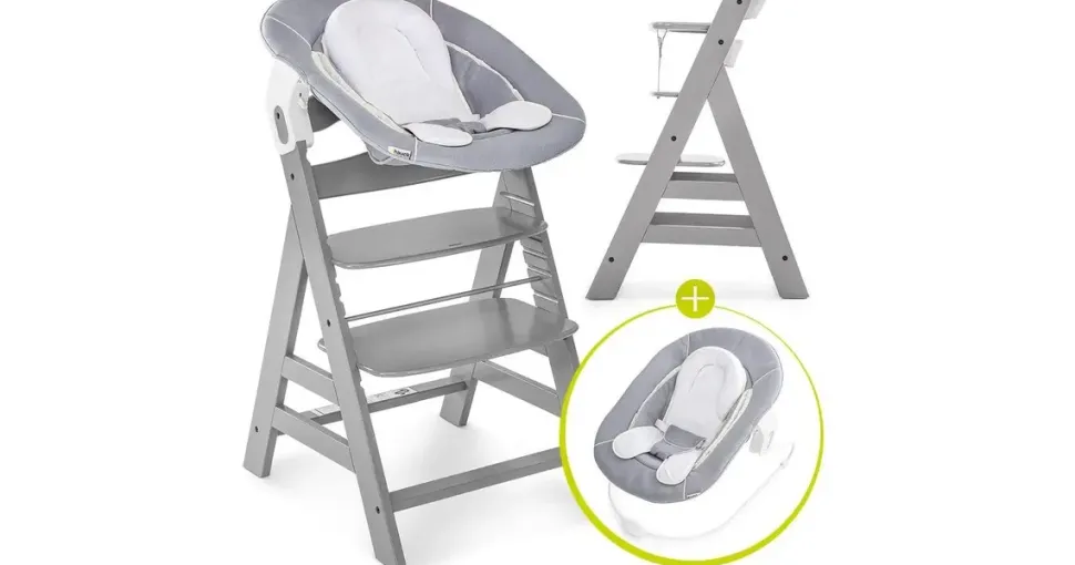 hauck Alpha+ grey inkl. Alpha Bouncer 2 in 1 stretch grey
