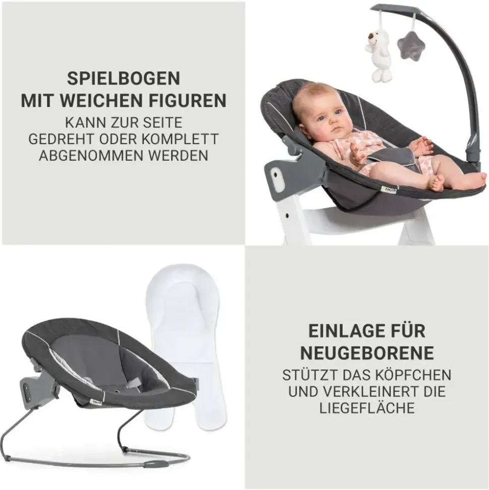 hauck Beta Plus Grau inkl. 2in1 Neugeborenen-Aufsatz