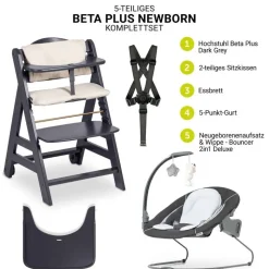 hauck Beta Plus Grau inkl. 2in1 Neugeborenen-Aufsatz