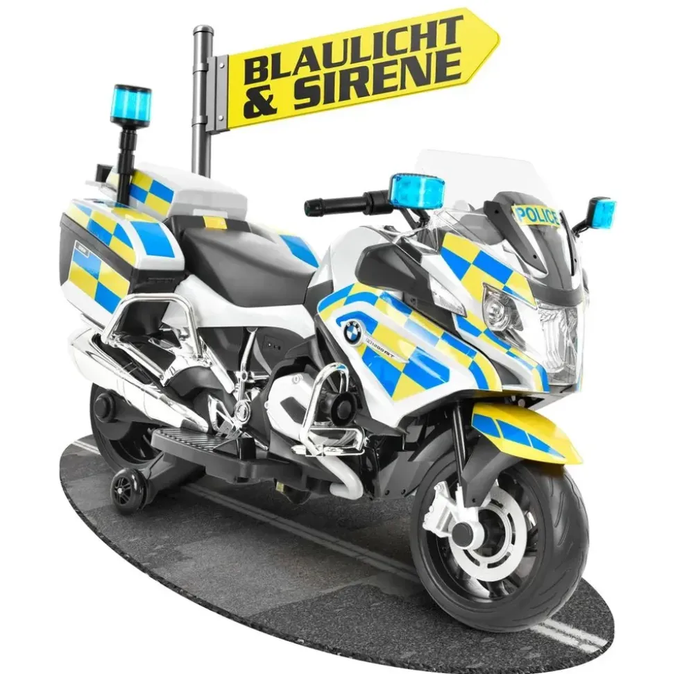 Hecht Elektro-Kindermotorrad BMW R1200RT Polizei blau (35W)