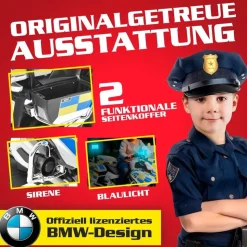 Hecht Elektro-Kindermotorrad BMW R1200RT Polizei blau (35W)