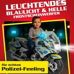 Hecht Elektro-Kindermotorrad BMW R1200RT Polizei blau (35W)