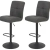 Hela Barhocker LENI Microfaser schwarz 2er Set