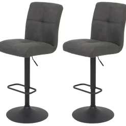 Hela Barhocker LENI Microfaser schwarz 2er Set
