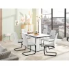 Hela Essgruppe Ariana, Esstisch mit 6 Stühlen, ausziehbarer Küchentisch, (Set, 7-tlg., 1 Tisch ausziehbar / 6 Stühle), Tisch 120-160cm, 6 Stühle mit hoher Belastbarkeit grau