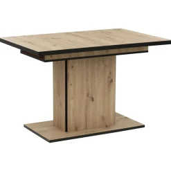 Hela Essgruppe Ariana, Esstisch mit 6 Stühlen, ausziehbarer Küchentisch, (Set, 7-tlg., 1 Tisch ausziehbar / 6 Stühle), Tisch 120-160cm, 6 Stühle mit hoher Belastbarkeit schwarz