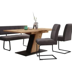 Hela Essgruppe Luise eiche, anthrazit, Holzwerkstoff B/H/T: ca. 180x76x90 cm - Eiche,