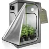 highwerk Growzelt 120 x 120 x 200 cm Grau, Schwarz