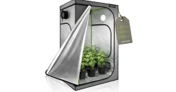 highwerk Growzelt 120 x 120 x 200 cm Grau, Schwarz