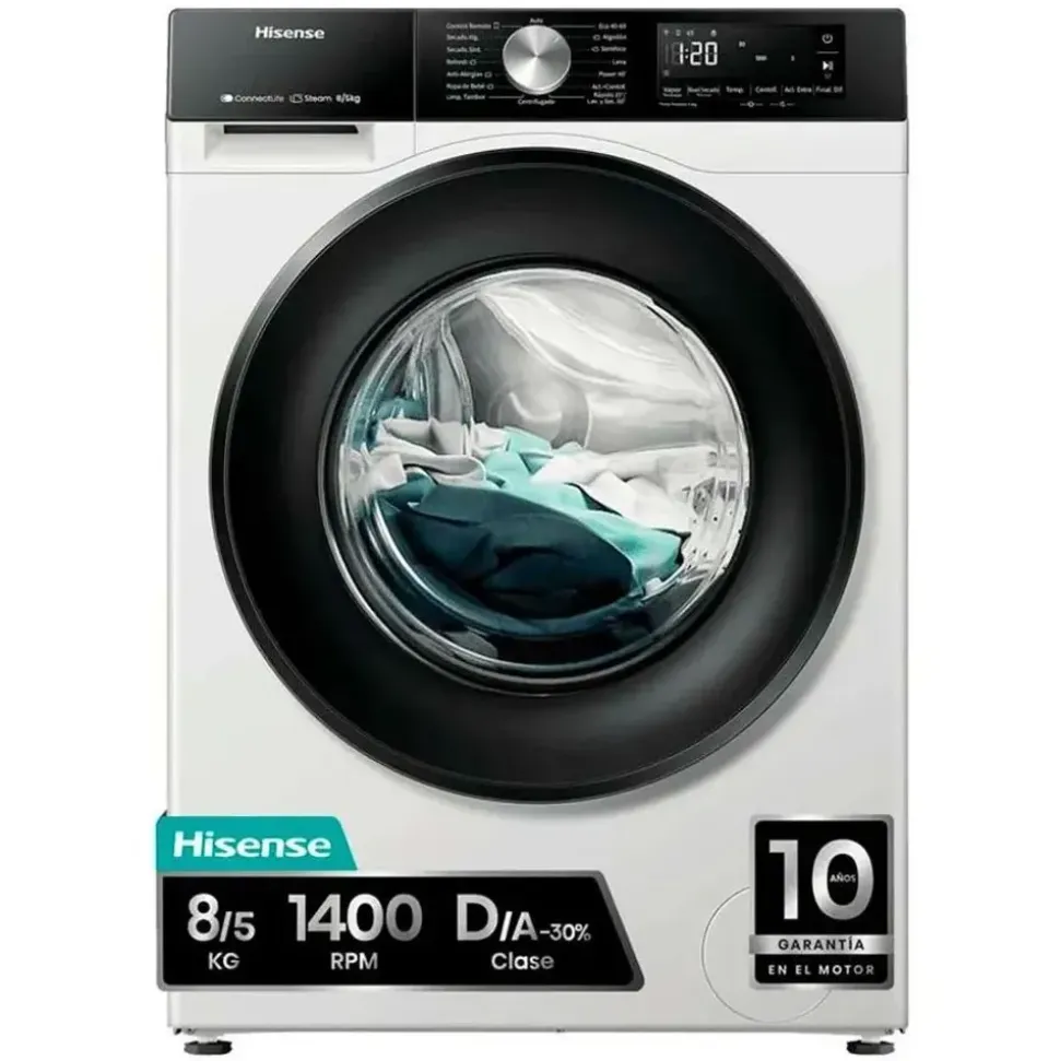 Hisense WD3S8043BW3 Waschtrockner (8 kg / 5 kg, 1400 U/min, weiß)