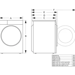 Hisense WF3S8043BB3 Waschmaschine (8 kg, 1400 U/min)