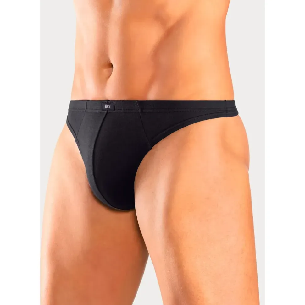 H.I.S. Herren Unterhose unifarben schwarz L 5er Pack