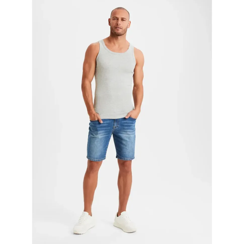H.I.S. H.I.S Tanktop in grau-meliert, schwarz, weiß), | Gr.: 9