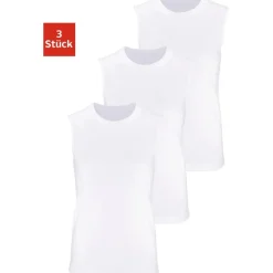 H.I.S. Muscleshirt "Unterziehshirt, Unterhemd für Herren", Herren, Gr. 9/XXXL, weiß, Single Jersey, Obermaterial: 100% Baumwolle, unifarben, Basic, figurbetont normal, Rundhals, Shirts, unifarben, Rundhalsausschnitt, aus Baumwolle