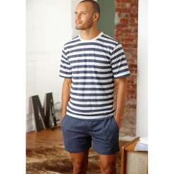 H.I.S. Pyjama gestreift Blau 44/46 (S)