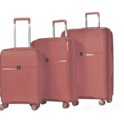 Hoffmans Daisy Koffer-Set 3-tlg. polypropylen/roségold/blau