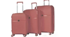 Hoffmans Daisy Koffer-Set 3-tlg. polypropylen/roségold/blau