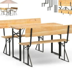 holz4home Bierzeltgarnitur 3-tlg. Holz