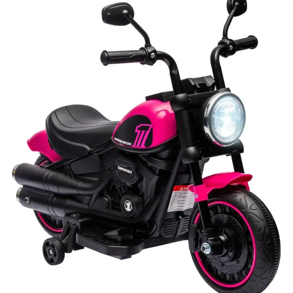 Homcom Elektro-Kindermotorrad 6V rosa (1-tlg)