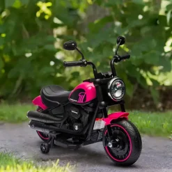 Homcom Elektro-Kindermotorrad 6V rosa (1-tlg)