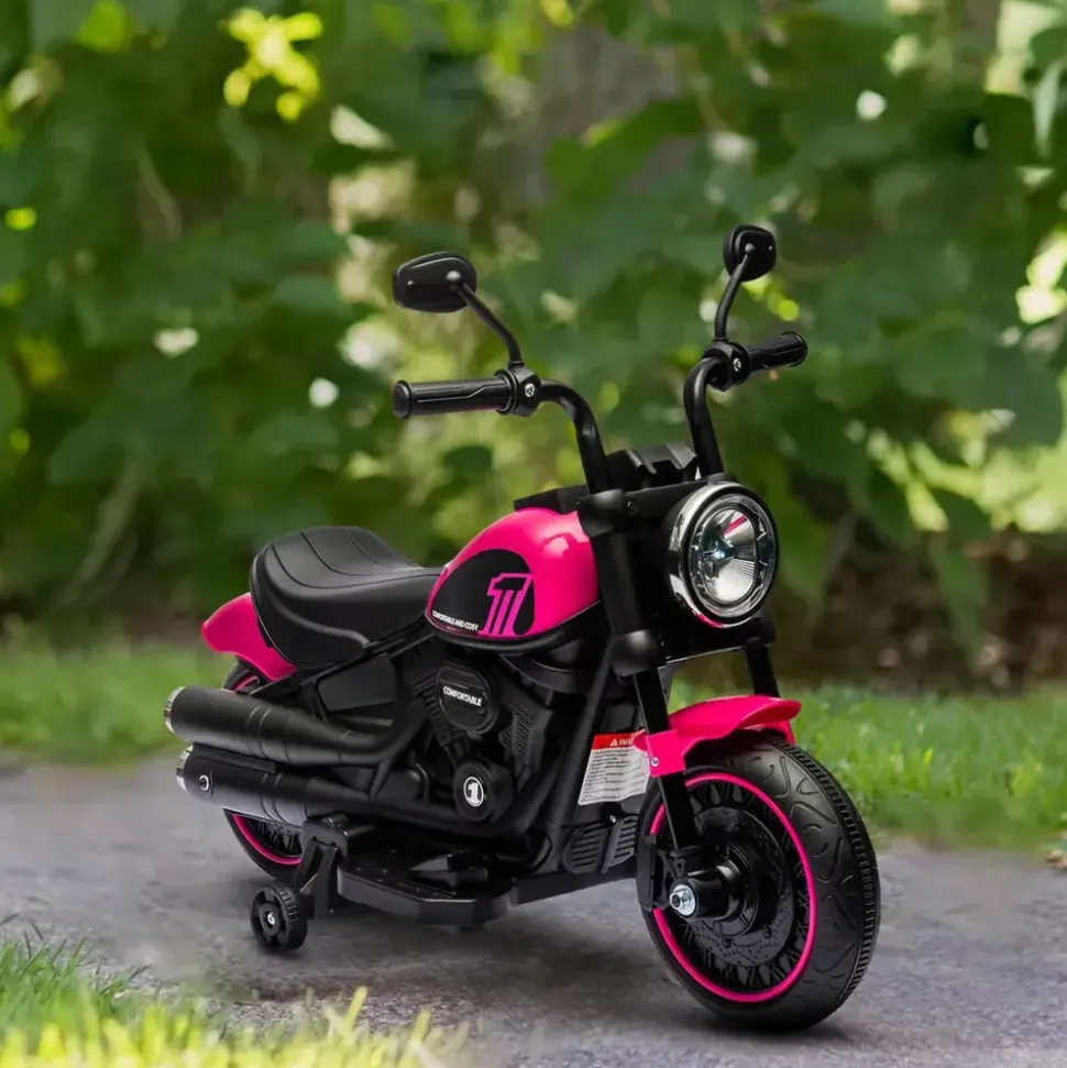Homcom Elektro-Kindermotorrad 6V rosa (1-tlg)
