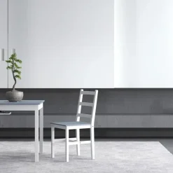 Homcom Essgruppe 3er-Set, Esstisch mit 2 Stühlen, Küchentisch-Set für 2 Personen