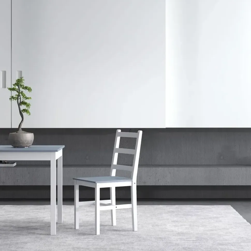 Homcom Essgruppe 3er-Set, Esstisch mit 2 Stühlen, Küchentisch-Set für 2 Personen