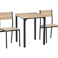 Homcom Essgruppe 3-tlg. natur/schwarz