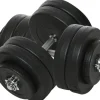 Homcom Hantelset 50 kg Kurzhanteln verstellbar schwarz