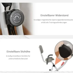 Homcom Heimtrainer mit LCD Display rosa