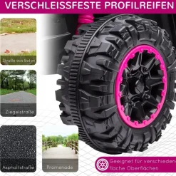 Homcom Kinder-Elektroquad 12V Elektro Quad rosa (1-tlg)