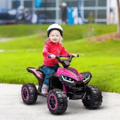 Homcom Kinder-Elektroquad 12V Elektro Quad rosa (1-tlg)
