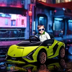 Homcom Lamborghini Sian Elektroauto 12V grün (MP3/USB)