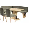 Home Affaire Eckbankgruppe HOME AFFAIRE "Laros Sitzgruppe, Eckbank, Stühle, Tisch", braun (dunkelbraun, dunkelbraun, natur), B:182cm H:85cm T:141cm, 100% PES, Sitzmöbel-Sets, Eckbankgruppe, perfekt für Küche, Esszimmer, Wohnzimmer, Bestseller