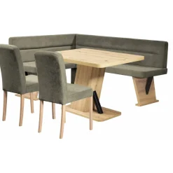 Home Affaire Eckbankgruppe HOME AFFAIRE "Laros Sitzgruppe, Eckbank, Stühle, Tisch", braun (dunkelbraun, dunkelbraun, natur), B:182cm H:85cm T:141cm, 100% PES, Sitzmöbel-Sets, Eckbankgruppe, perfekt für Küche, Esszimmer, Wohnzimmer, Bestseller