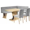 Home Affaire Eckbankgruppe Laros Sitzgruppe, Eckbank, Stühle, Tisch, (Set, 4tlg Set), perfekt für Küche, Esszimmer, Wohnzimmer, Bestseller grau