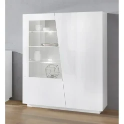 Home Affaire Highboard 120 x 146 x 43 cm Weiß hochglanz